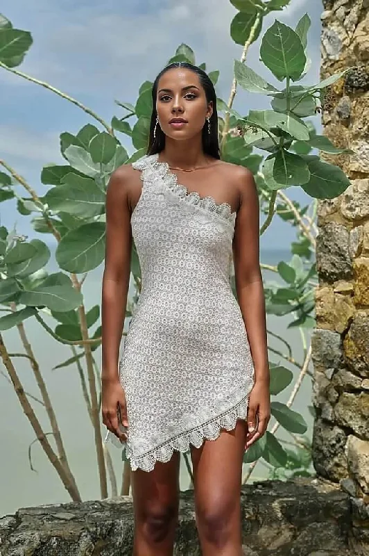 Lace One-piece Dress for Delicacy -Alma Dress in Ivory