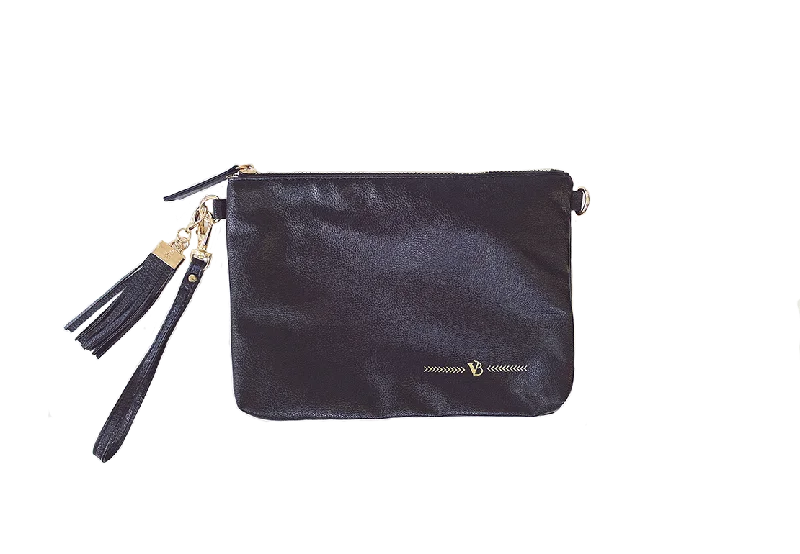 Handle bags with vintage vibes for nostalgia -Simple Clutch- Dark Roast