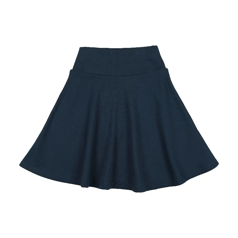 Gray Dresses for Subtle -Coco Blanc Blue Circle Skirt