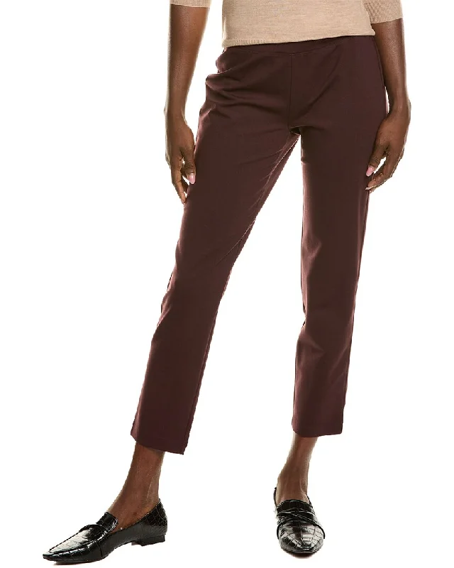 Loose-fitting tight trousers for women with stretchy waistband for ultimate comfort -EILEEN FISHER Slim Ankle Pant