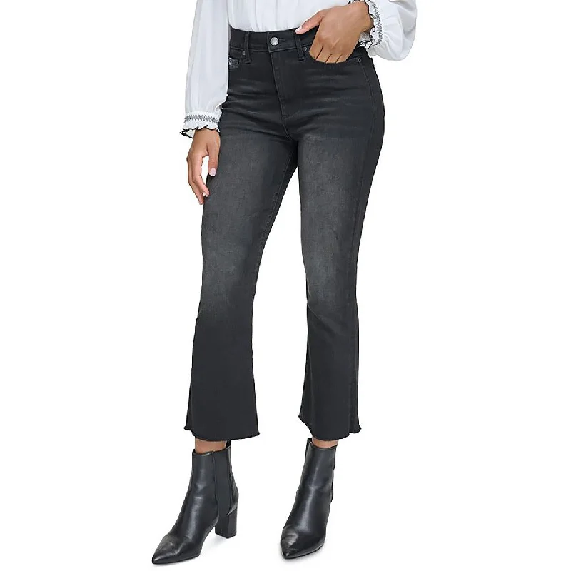 Straight Jeans for Classic Style -Womens Faded High Rise Straight Leg Jeans