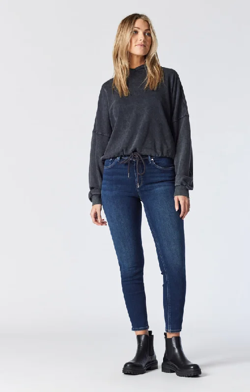 Outdoor Jeans for Adventures -TESS SKINNY JEANS IN DARK INDIGO SHAPE