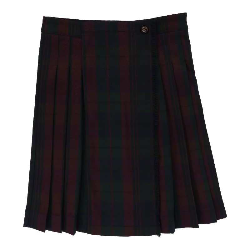 Mini Dresses for Youthful Look -Analogie By Lil Legs Kilt Skirt Burgundy Plaid