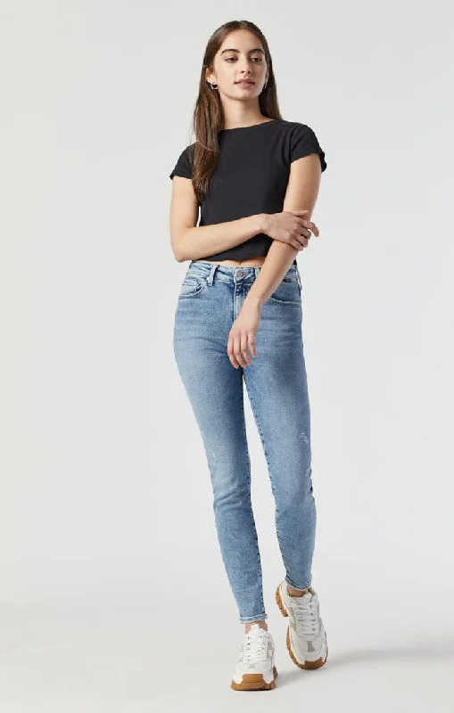 Raw Hem Jeans for Trendy -SCARLETT SKINNY IN LIGHT ORGANIC BLUE