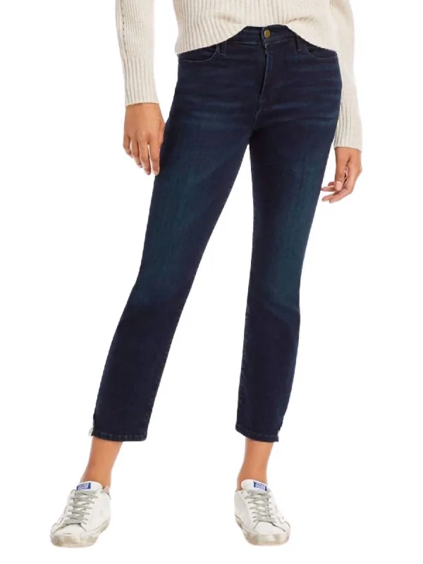 Faded Jeans for Laid-back -Le High High Rise Straight Leg Jeans In Porter Chew