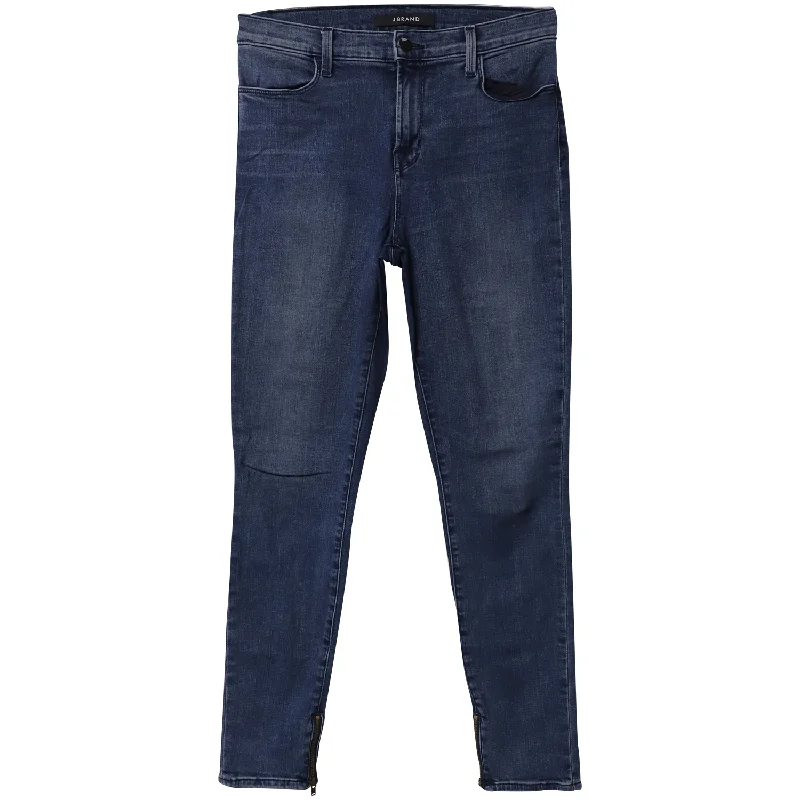 Casual Friday Jeans for Relaxed -J Brand Cropped Leg Jeans in Blue Cotton Denim