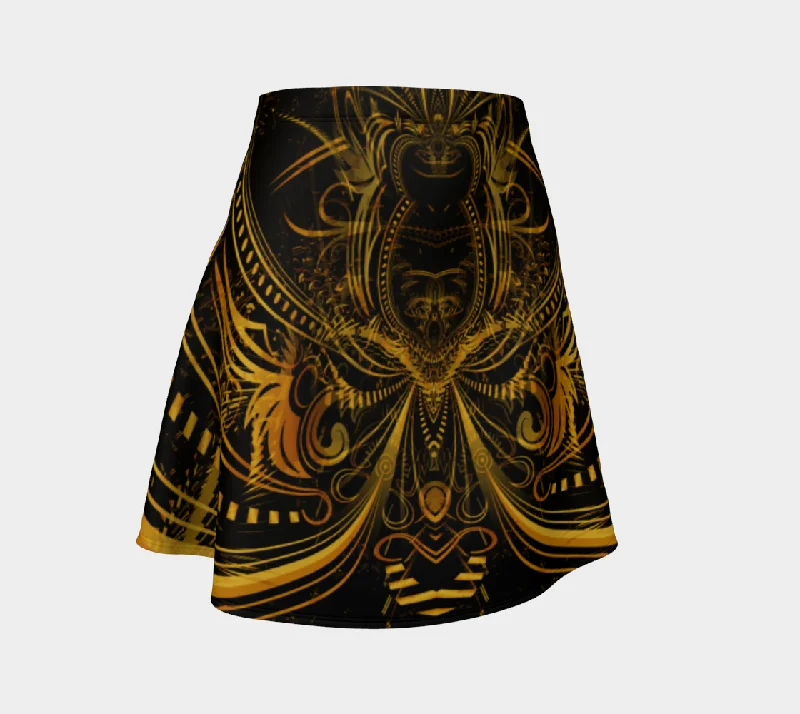 Shift Dresses for Simple Look -GOLDEN PORTAL FLARE SKIRT