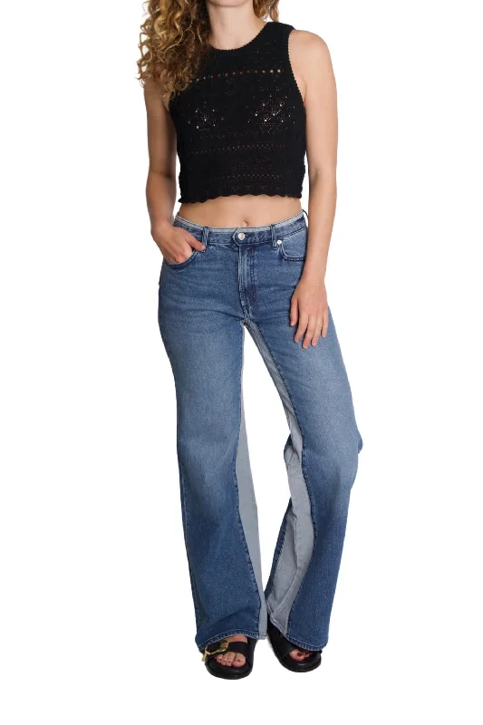 Acid Wash Jeans for Vintage -Virgo Wide Leg Jeans In Champlain