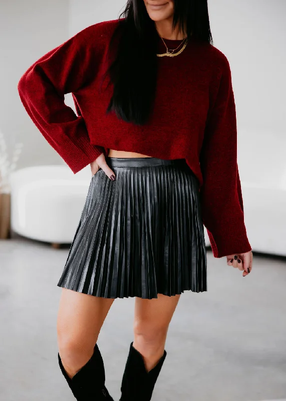 Anniversary Dresses for Special -Christy Pleated Mini Skirt