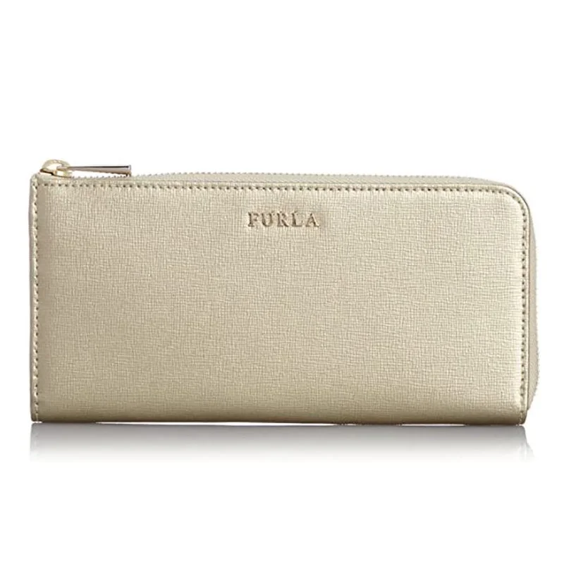 Handle bags with soft fabric for comfort -Furla PN07 Babylon Zip Around Wallet Oro Light (758719)