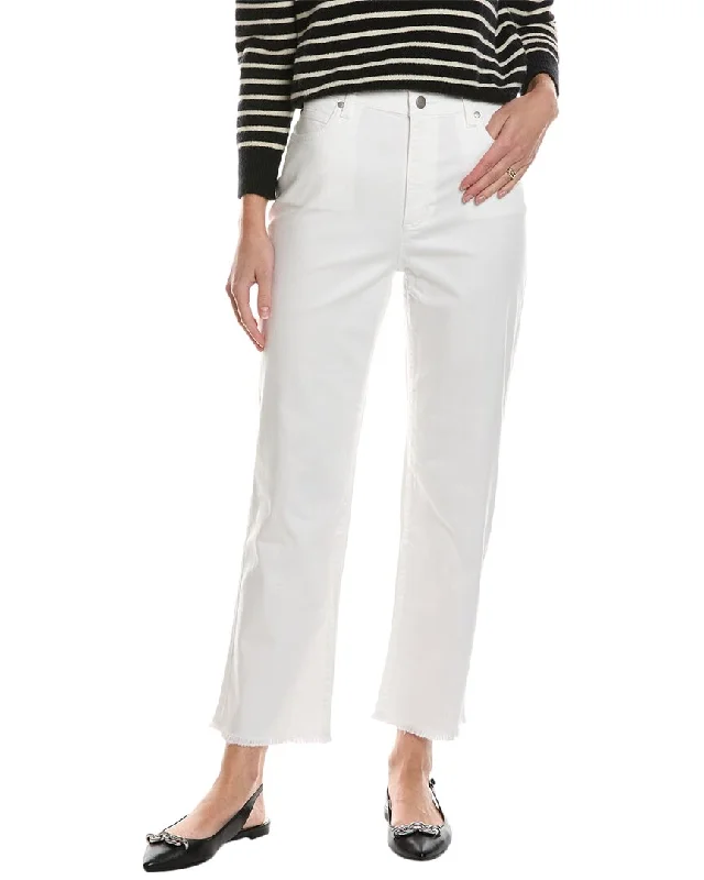 Designer tight trousers for women with unique stitching and high-fashion appeal -EILEEN FISHER Straight Ankle Jean