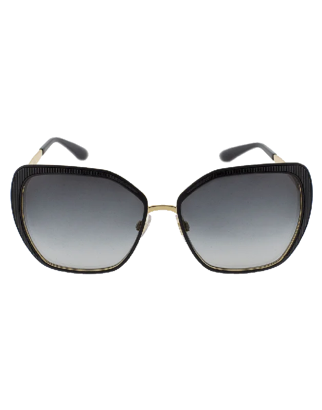 Cat Eye Sunglasses for Feminine Touch -Matte Black Metal Frame Sunglasses