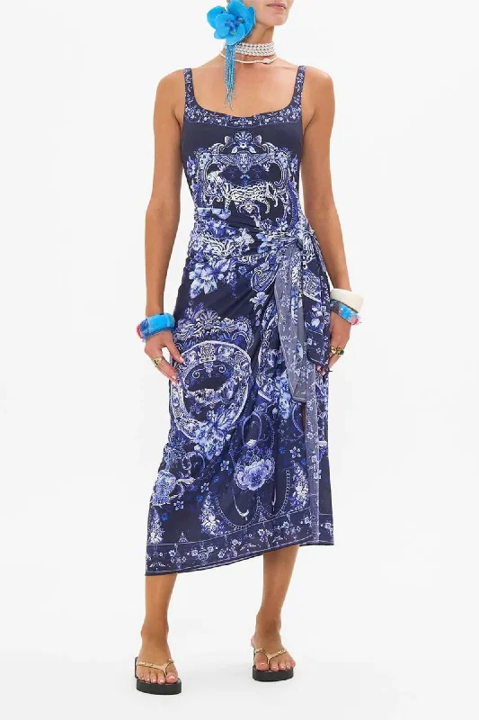 Strapless One-piece Dress for Glamour -Delft Dynasty Long Sarong