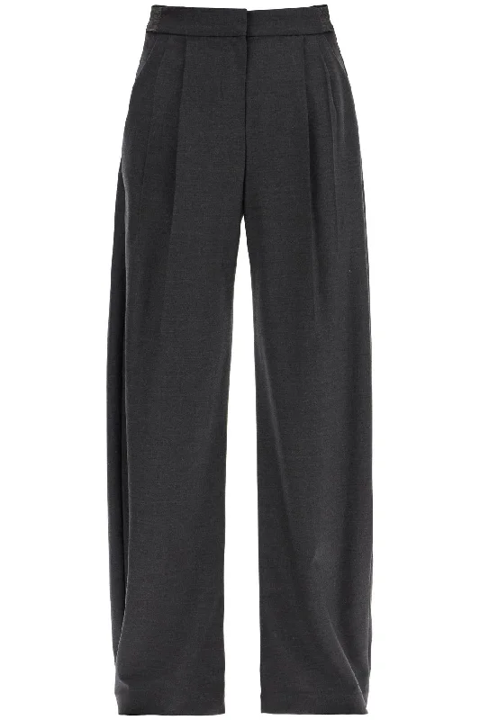 Stretch-fit tight trousers for men with flexibility and modern design for easy wear -Brunello Cucinelli Women's Stretch Wool Trousers For Men/W