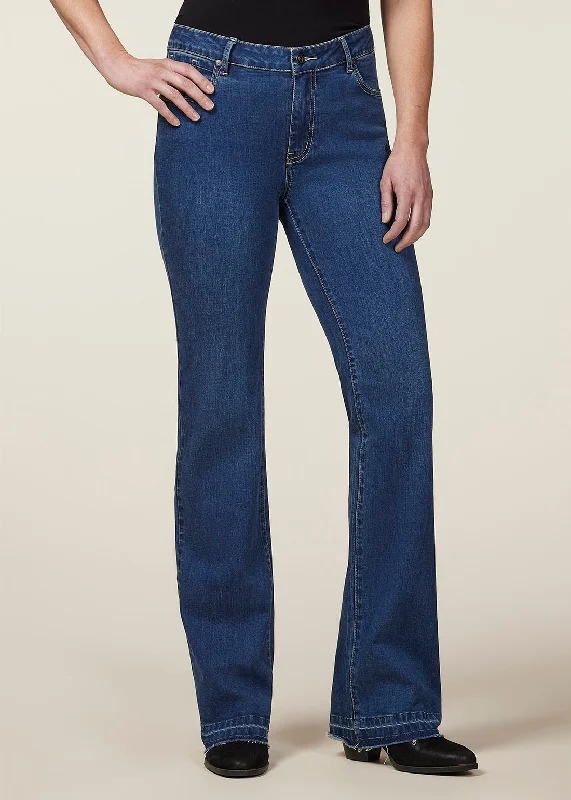 Carpenter Jeans for Function -In Motion Bootcut Jean with Raw Hem