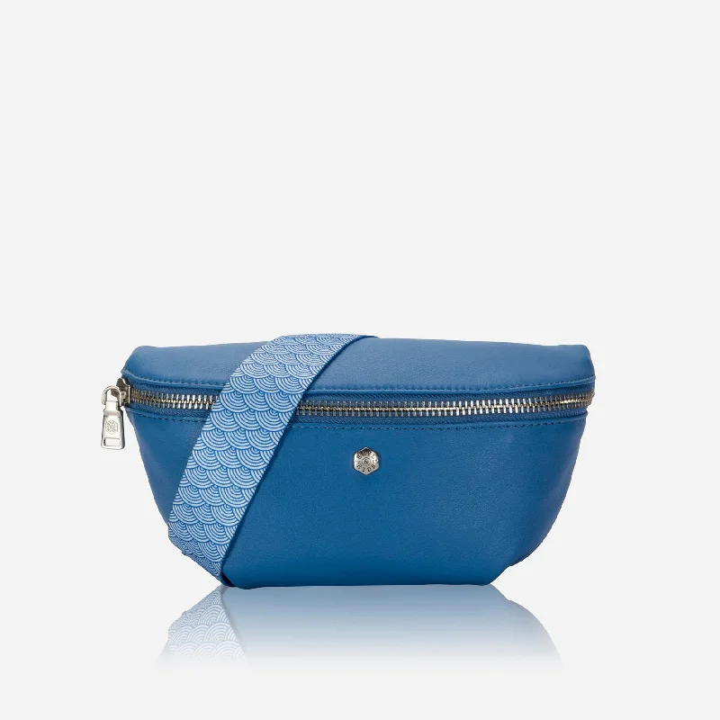 Handle bags with playful patterns for fun -Osaka Slim Ladies Leather Waist Bag, Sea Glass