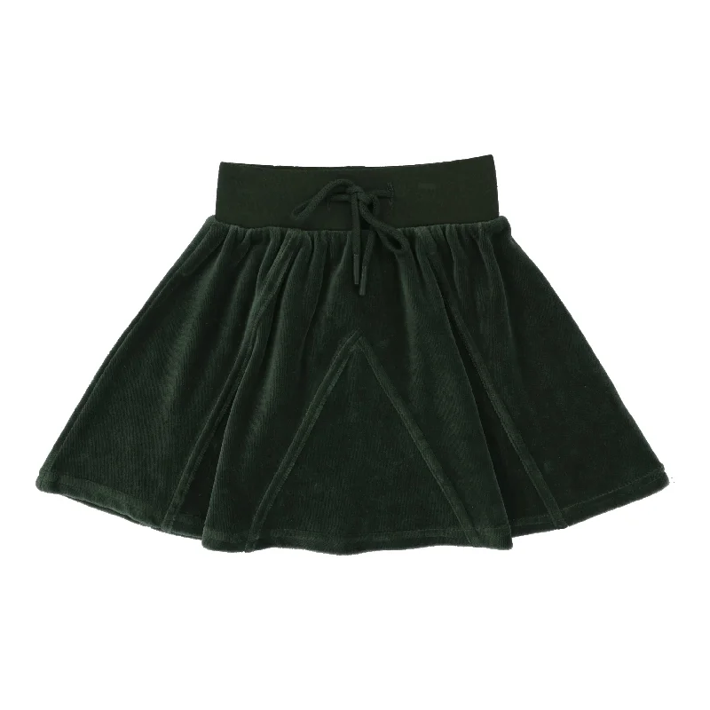 A-line Dresses for Flattering -Analogie By Lil Legs Velour Skirt Green