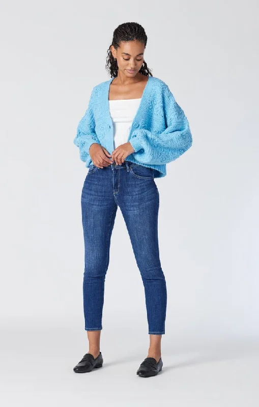 Hiking Jeans for Trail -TESS SUPER SKINNY IN MID FEATHER BLUE