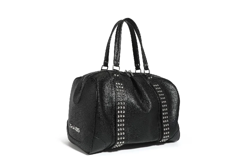 Handle bags with soft velvet for luxury -Black Matte Large Evie Tote