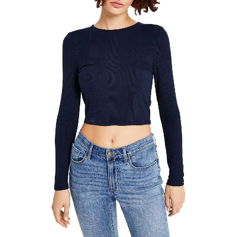 Designer Jeans for Luxury -Tommy Jeans Womens Cut-Out Cropped Pullover Top