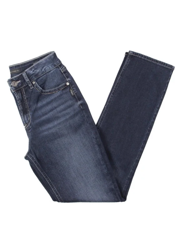 Relaxed Jeans for Comfortable -Womens High Rise Stretch Straight Leg Jeans