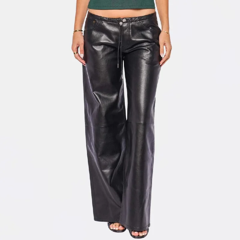 Tapered Jeans for Modern -Cool Jeans (Black Leather)