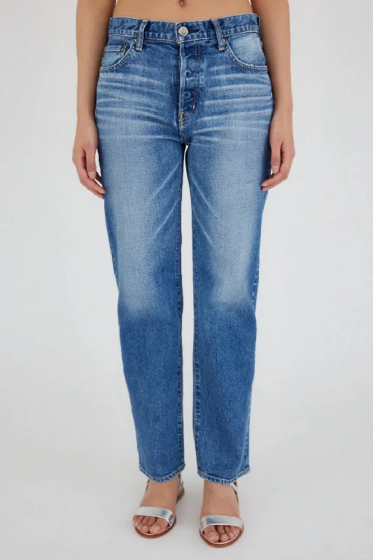 Rolled Shorts Jeans for Style -Willowen Straight Leg Jeans In Blue