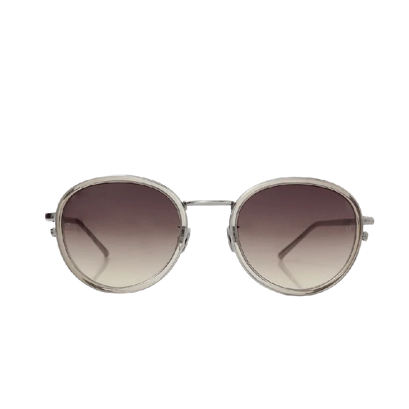 High-end Glasses for Luxury -White Gold Oval Sunglasses