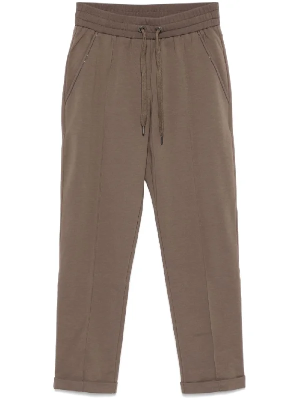 Luxury tight trousers for women with fine fabric and elegant tailoring -Brunello Cucinelli Women's Trousers