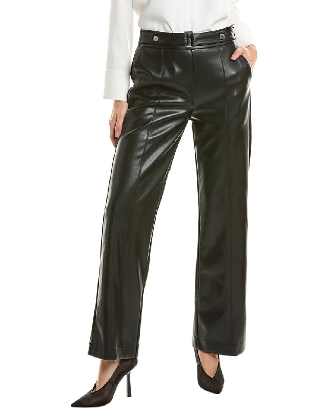 Tight trousers for women with vertical stripes and slimming effect for a sleek look -Elie Tahari High -Waisted Wide Leg Pant