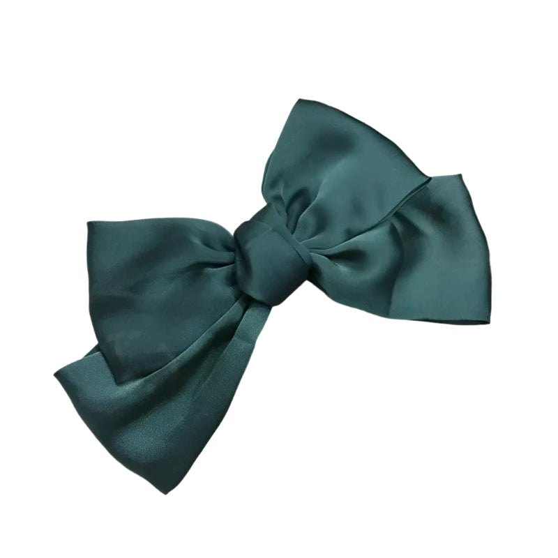 Handle bags with pastel colors for softness -Green Satin Bow