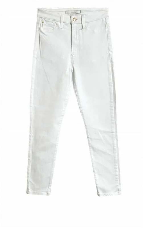 Urban tight trousers for men with street-style influence and sharp tailoring -Women's Charlie High Rise Skinny Crop Jeans In White