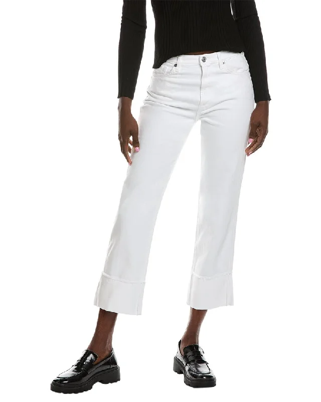 Classic tight trousers for men with slim fit and professional appearance -7 For All Mankind Logan White Stovepipe Jean