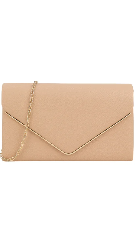 Handle bags with vibrant colors for boldness -Donna Clutch- Taupe