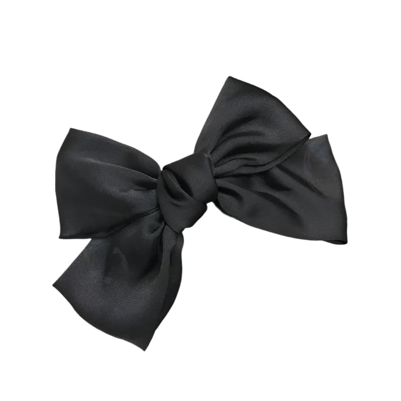 Handle bags with thick handles for support -Black Satin Bow