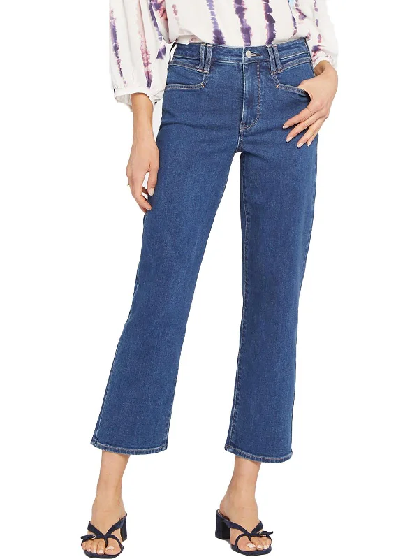 Valentine's Day Jeans for Romantic -Womens Ankle Relaxed Straight Leg Jeans