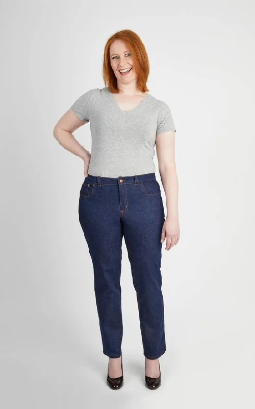 Embroidered Jeans for Detail -Cashmerette Ames Jeans