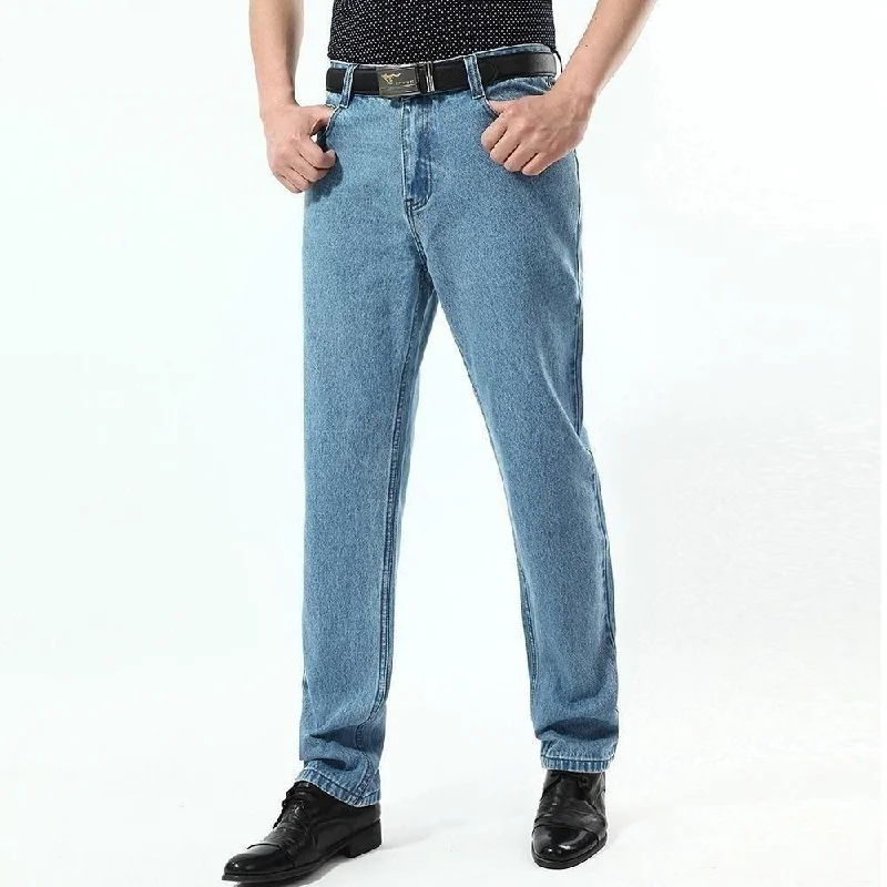 Dance Jeans for Movement -Men's 3 Color Vintage Denim Cotton Light Wash Casual Business Jeans